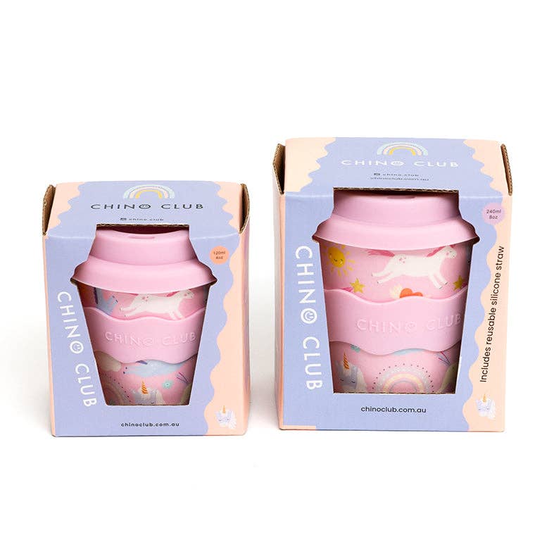 Chino Club | Pink Unicorn Kids Keep Cup 8oz