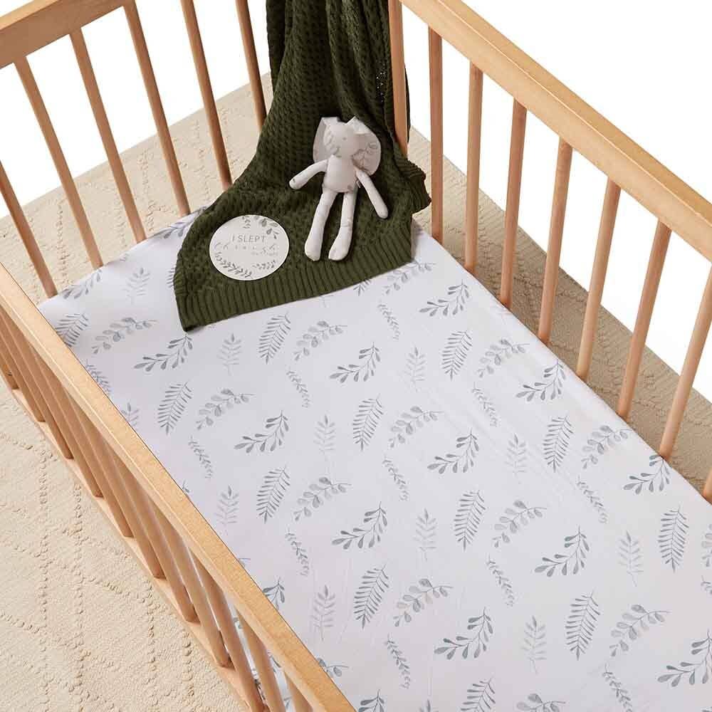 Snuggle Hunny - Wild Fern Fitted Cot Sheet