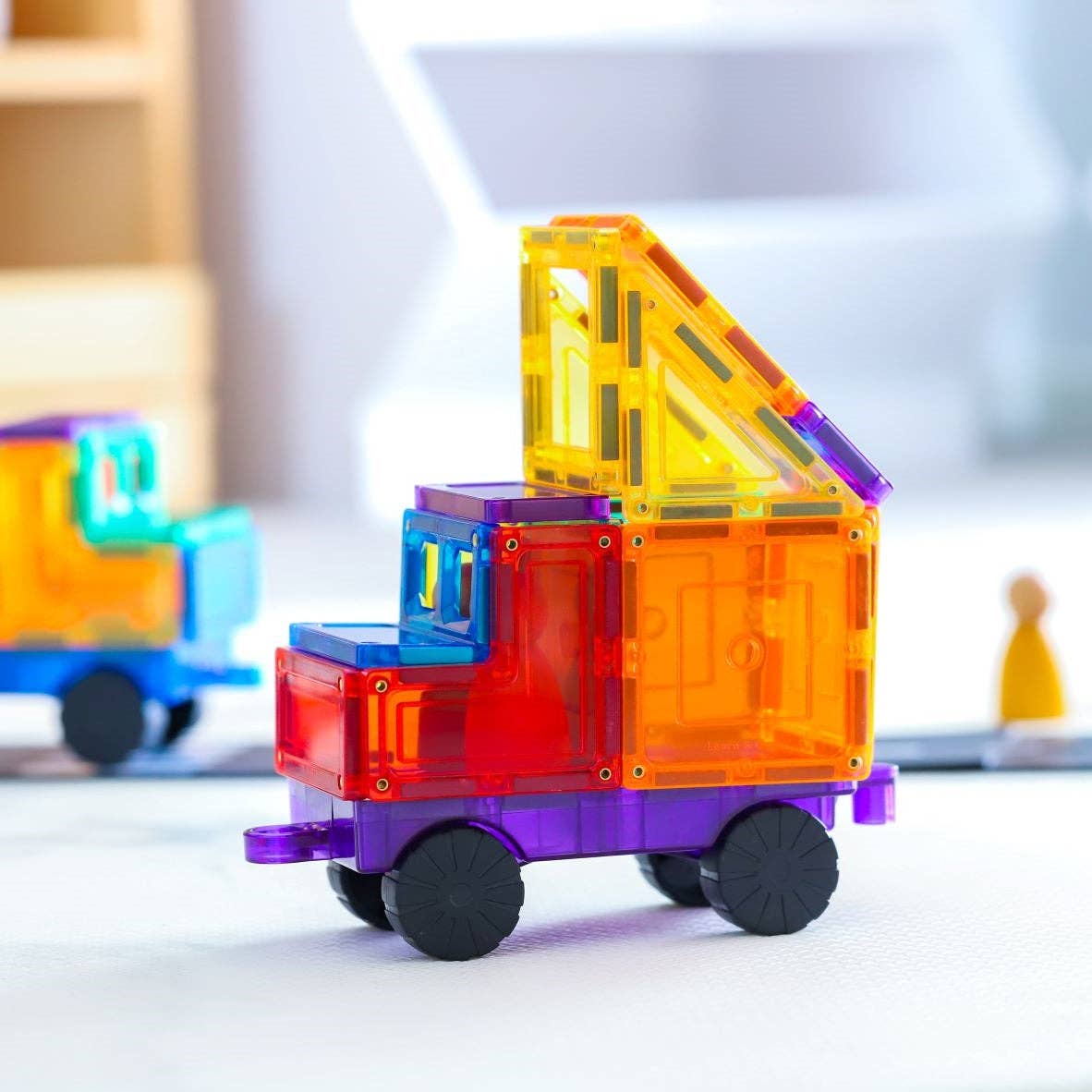 Learn & Grow | Magnetic Tiles | Car Base Pack (2 pc)