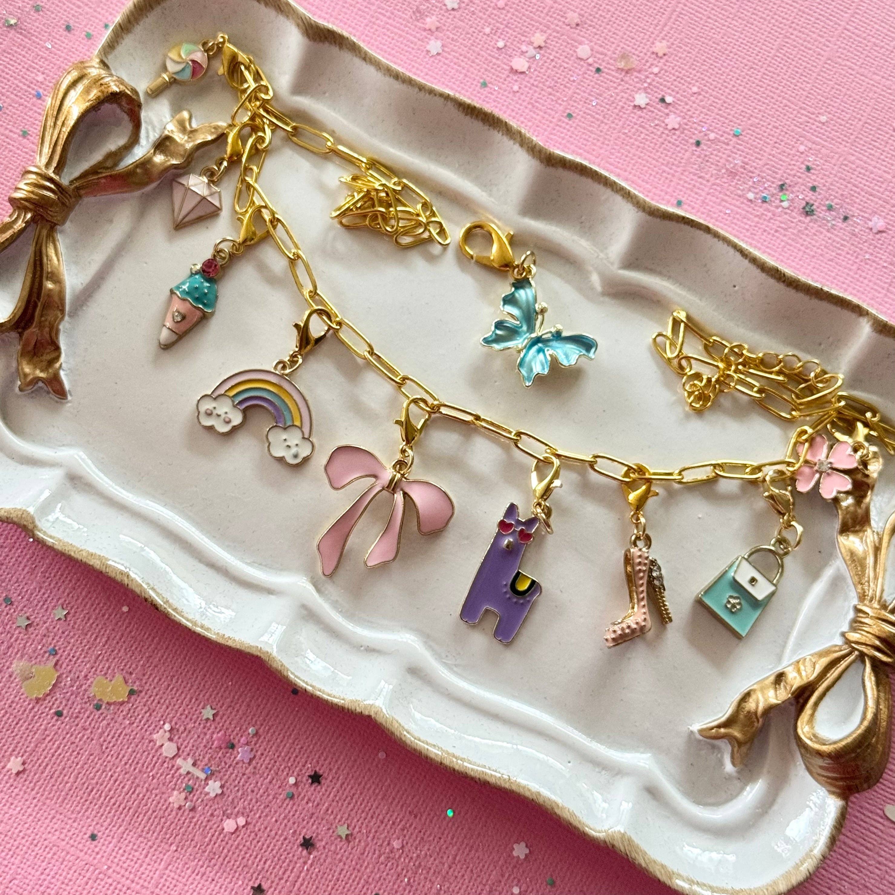 Sweet As Sugar Jewellery - Jewellery Making DIY Charm Necklace Kit With Alloy Enamel Charms