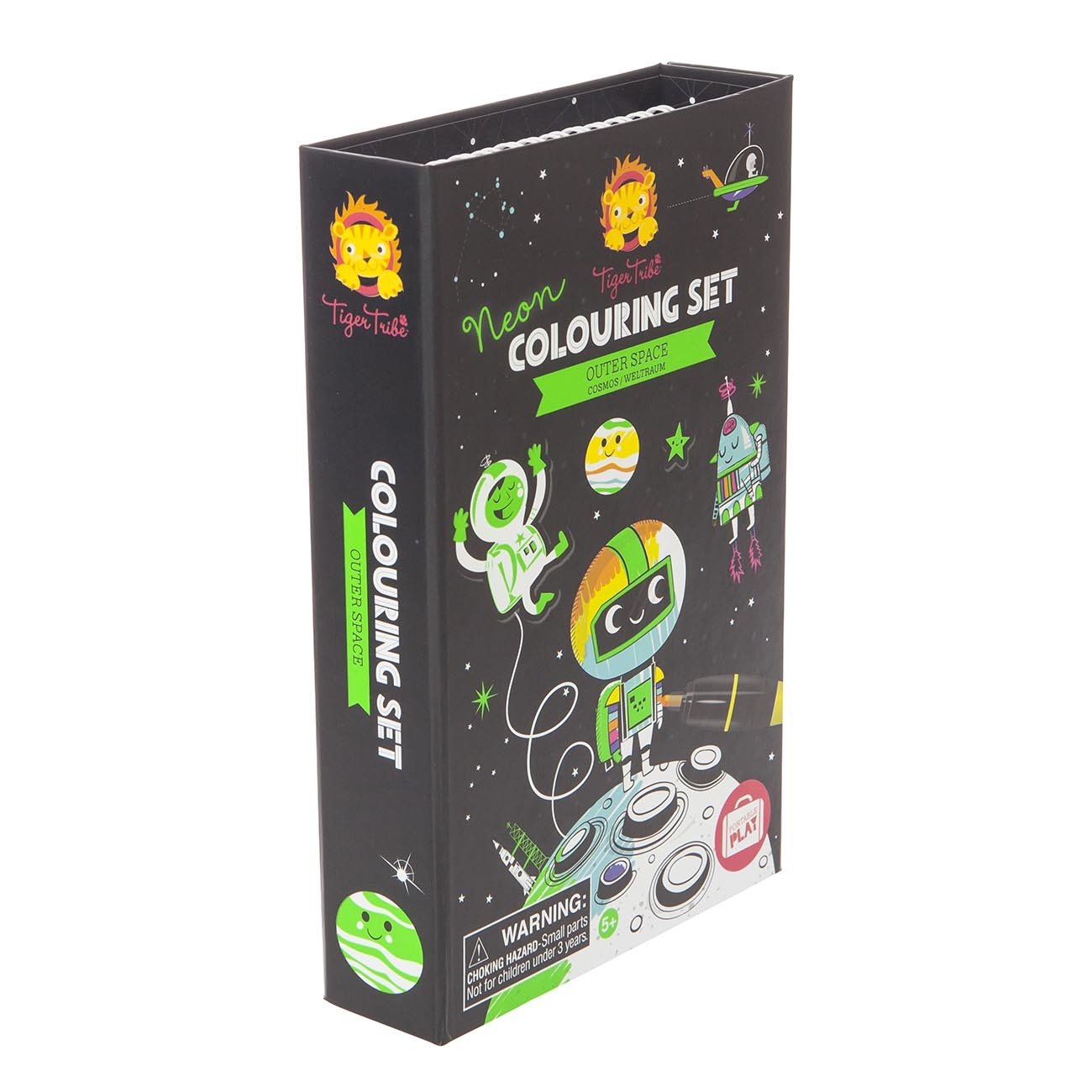 Tiger Tribe Neon Colouring Set Outer Space