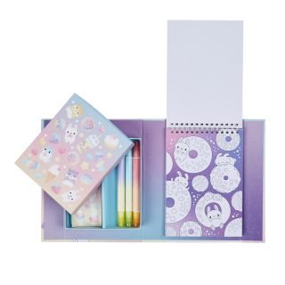 Tiger Tribe Colouring Set Pastel Kawaii Cafe