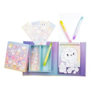 Tiger Tribe Colouring Set Pastel Kawaii Cafe