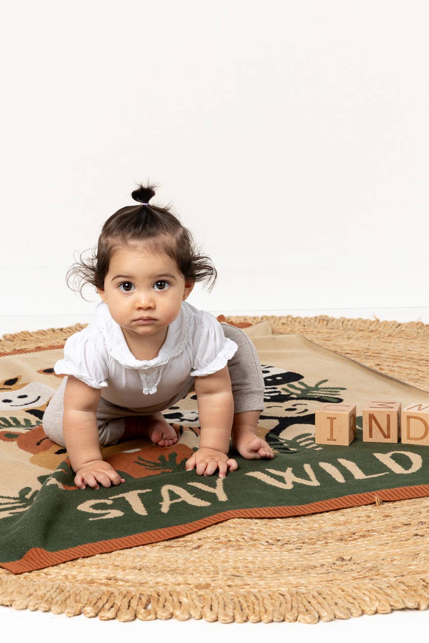 Indus Design | Stay Wild Baby Blanket