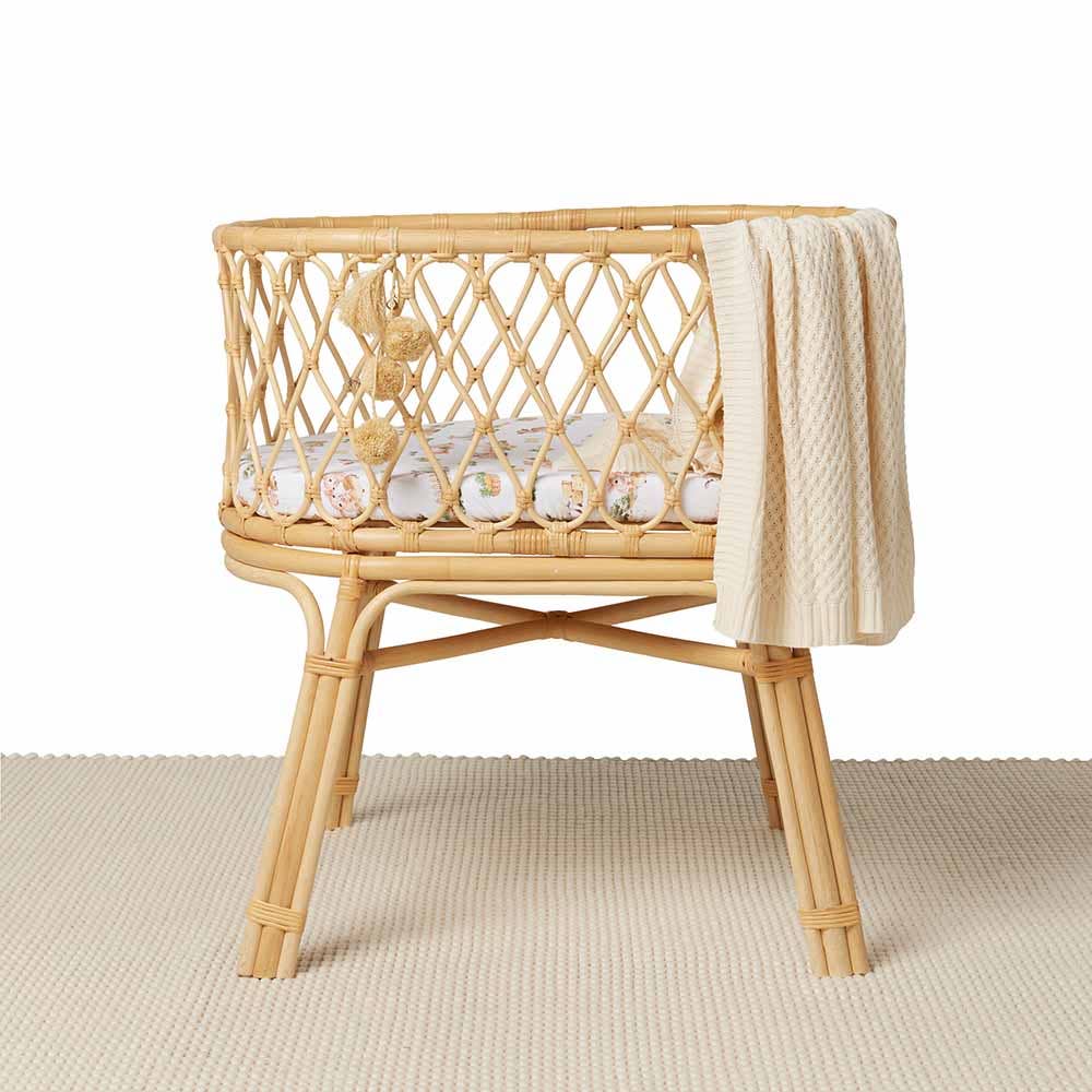 Snuggle Hunny | Organic Bassinet Sheet / Change Pad Cover | Farm