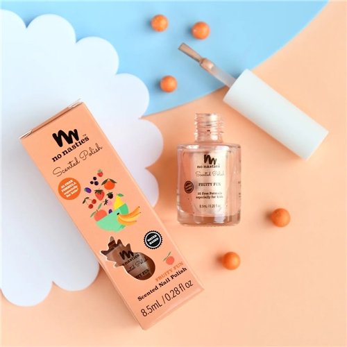 No Nasties Kids | Water Based Scented Nail Polish Fruity Fun - Shimmery Peach