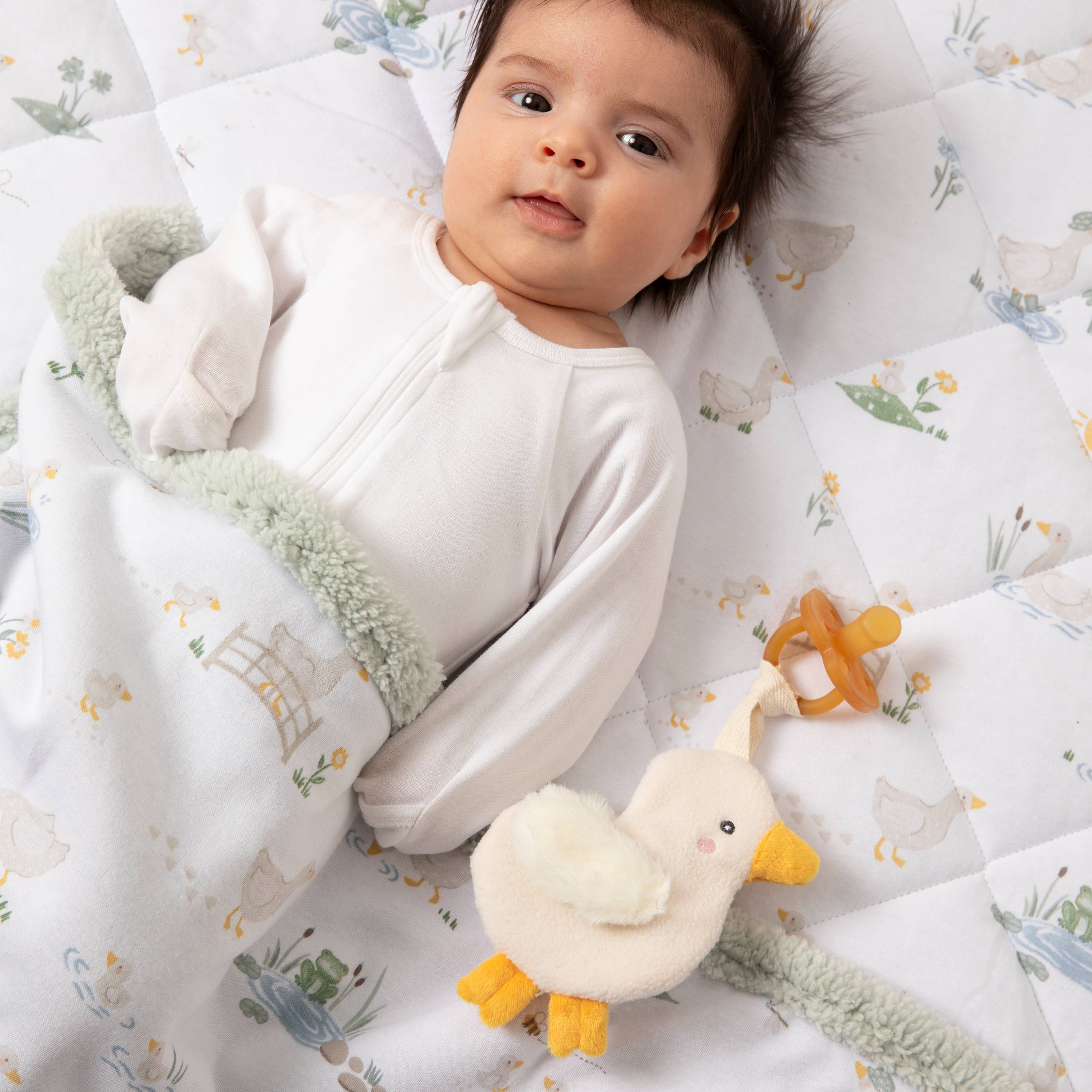 Living Textiles | Teething Ring & Dummy Chain Gift Set