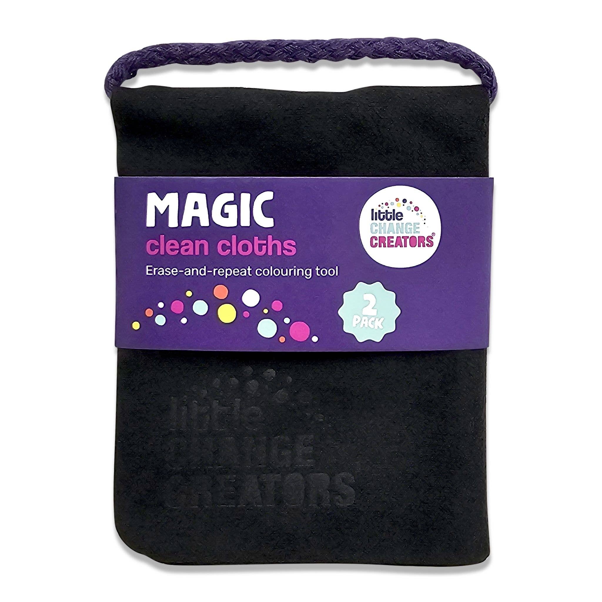 Little Change Creators | MAGIC CLEAN CLOTHS | Sustainable Eraser for Colouring Mats