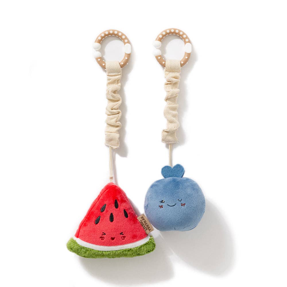 Living Textiles | 2 Pack Mini Market Brunch Stroller Toys Watermelon & Blueberry