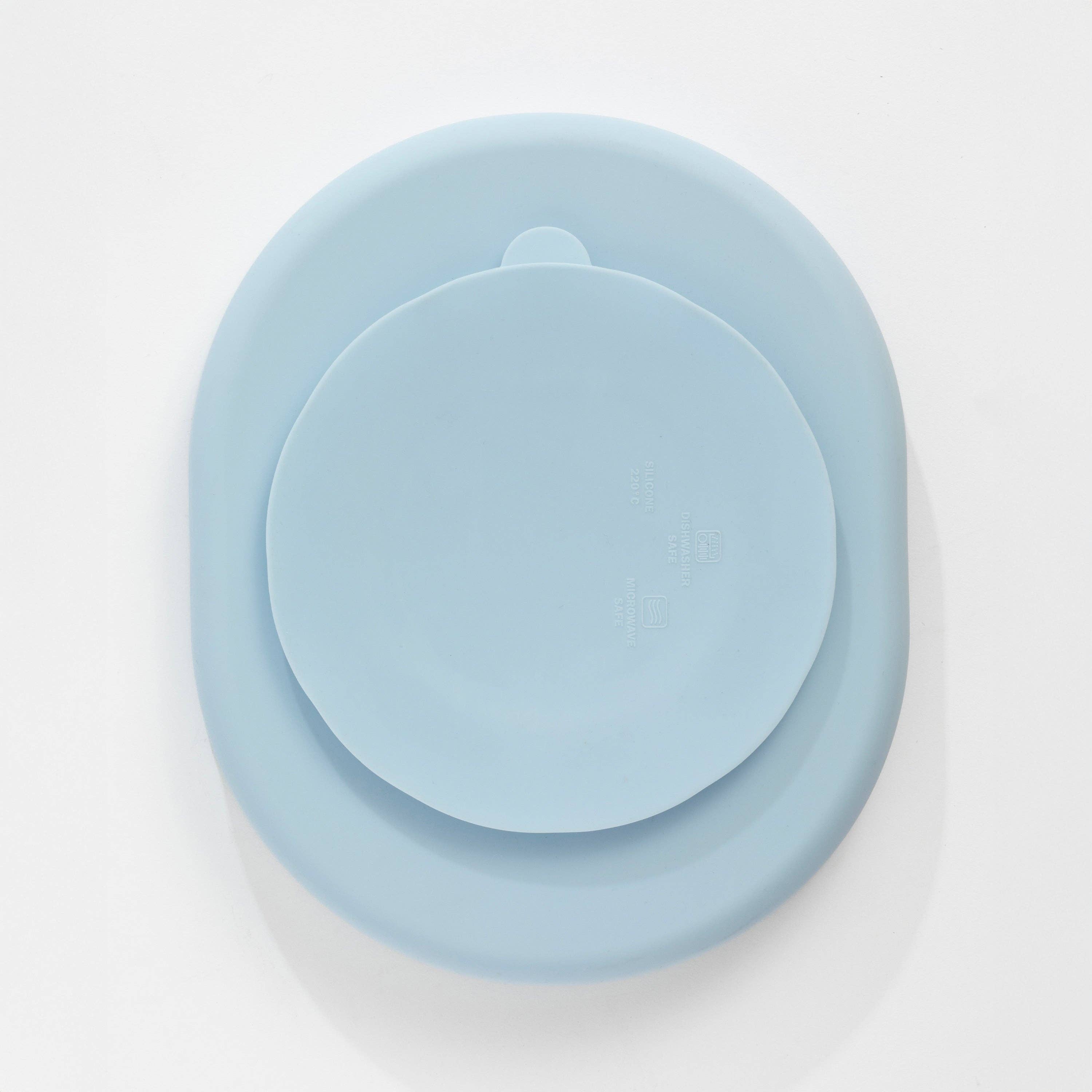 Living Textiles - Silicone Feeding Set- Dusty Blue