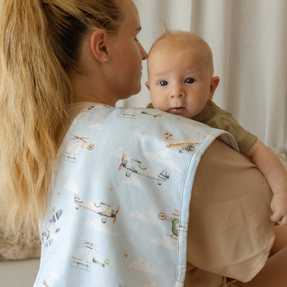 Snuggle Hunny - Taking Flight Organic Cotton Burp Cloth