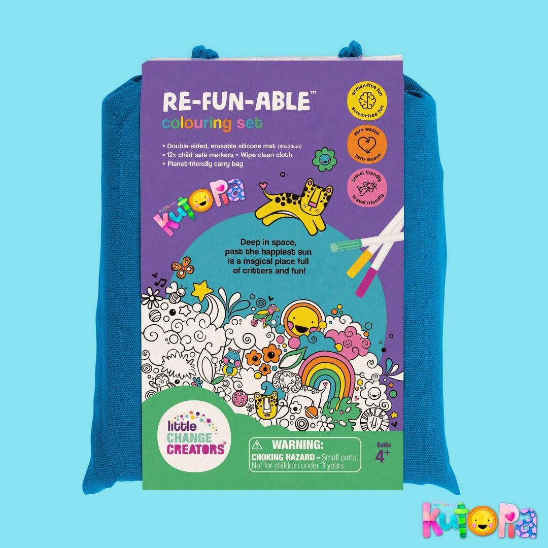 Little Change Creators | KUTOPIA | Re-FUN-able™ Reusable Colouring + Doodle Mat