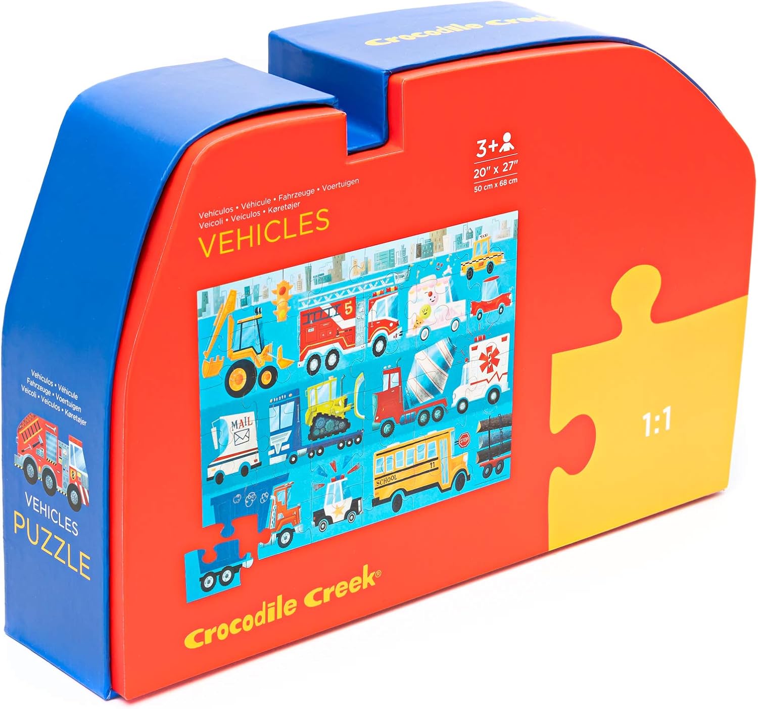 Crocodile Creek | Classic Floor Puzzle | Vehicles 36 piece