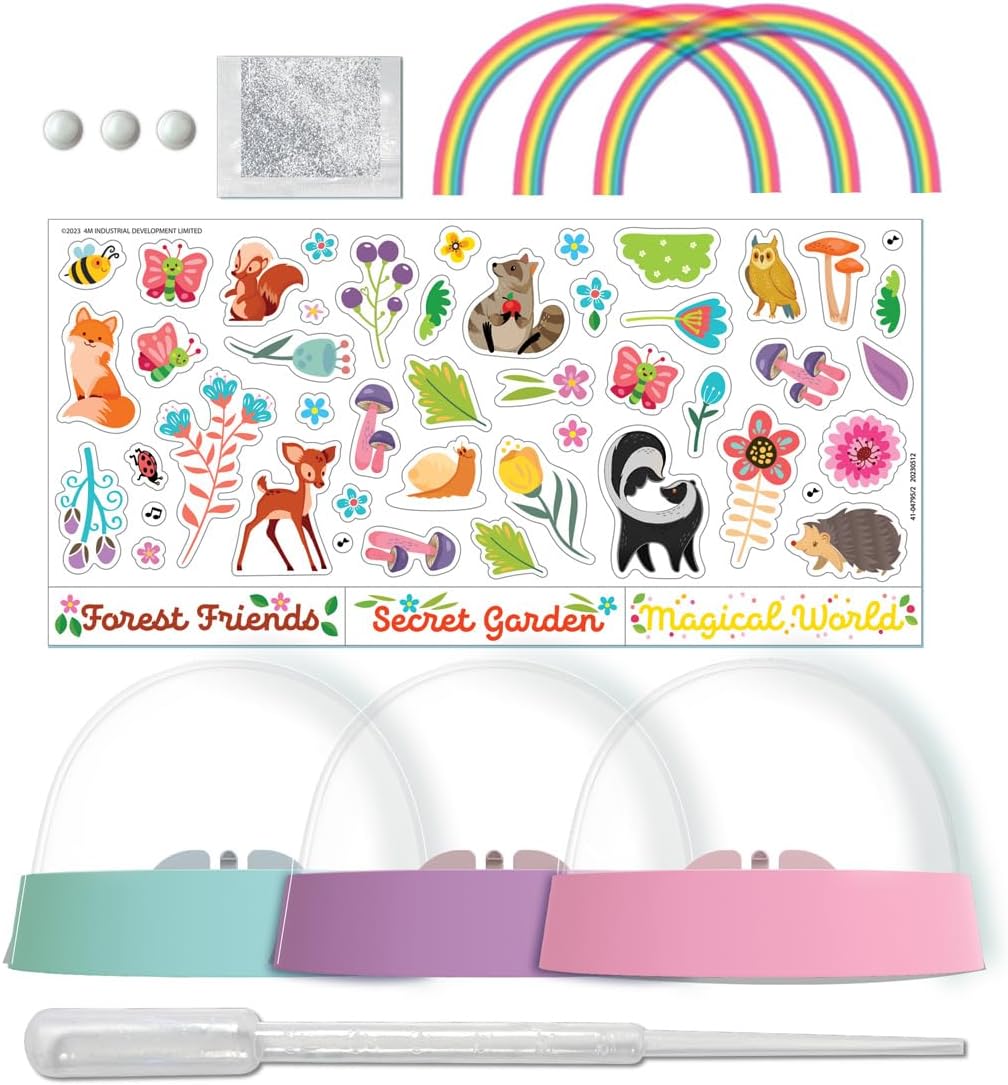 4M KidzMaker | Mini Glitter Rainbow Water Domes