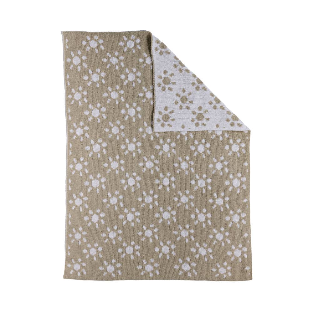 Living Textiles Chenille Blanket | Sunflower Taupe