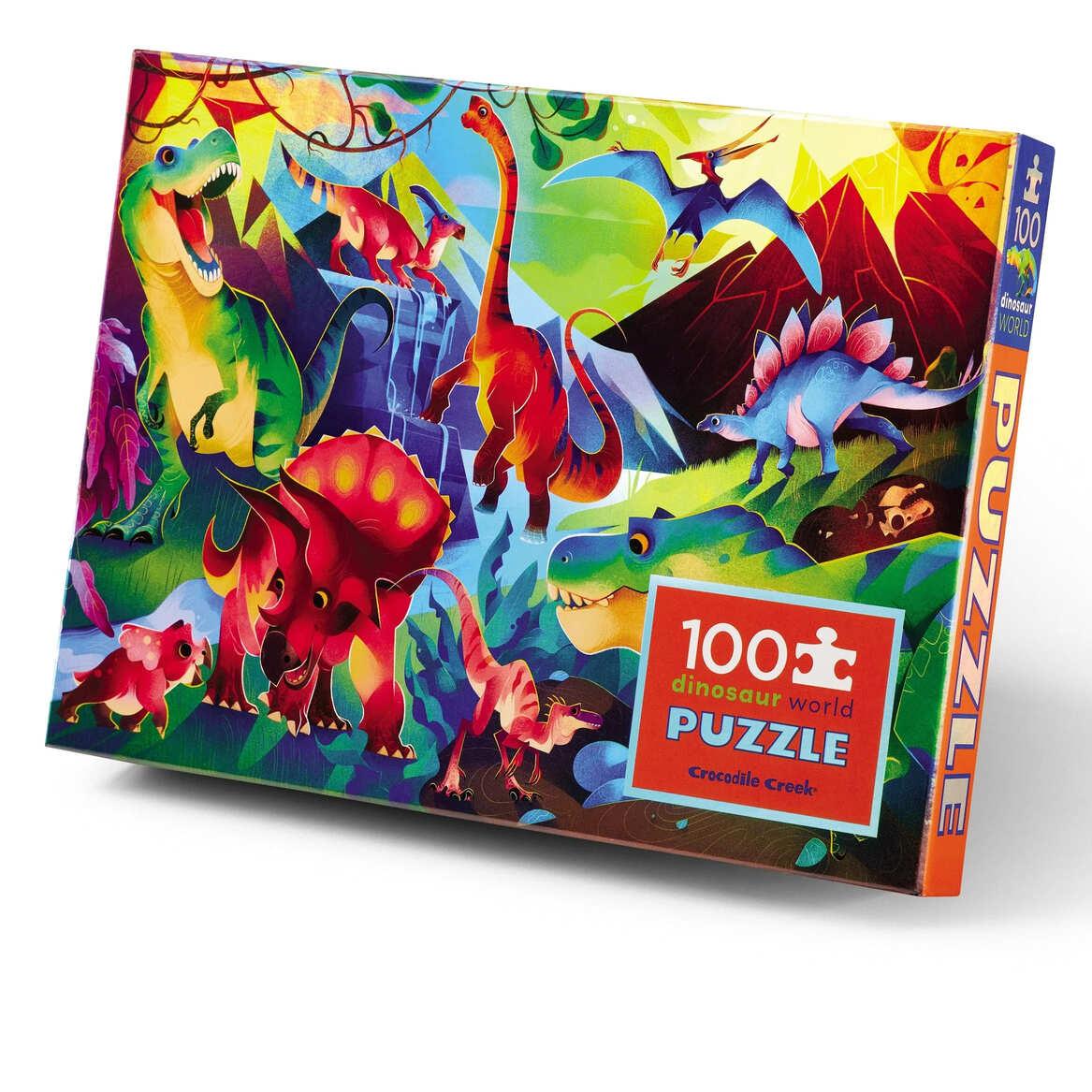 Crocodile Creek | Holographic Puzzle | Dinosaur World 100pc