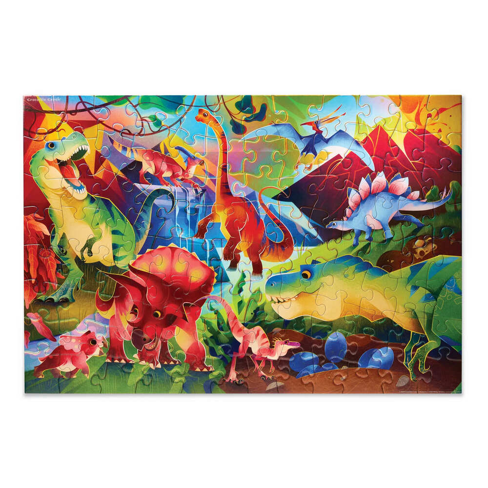 Crocodile Creek | Holographic Puzzle | Dinosaur World 100pc