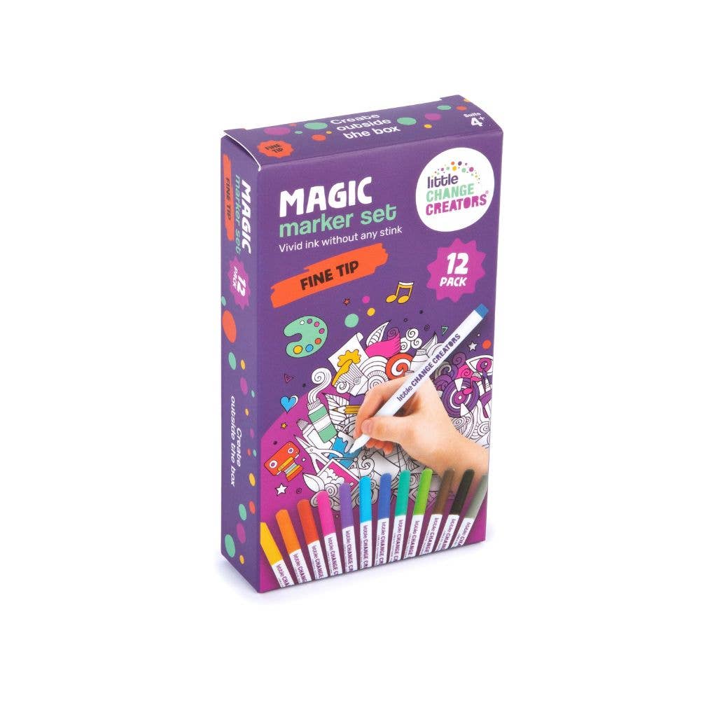 Little Change Creators | MAGIC MARKERS - Fine Tip | Pens for Drawing + Colouring