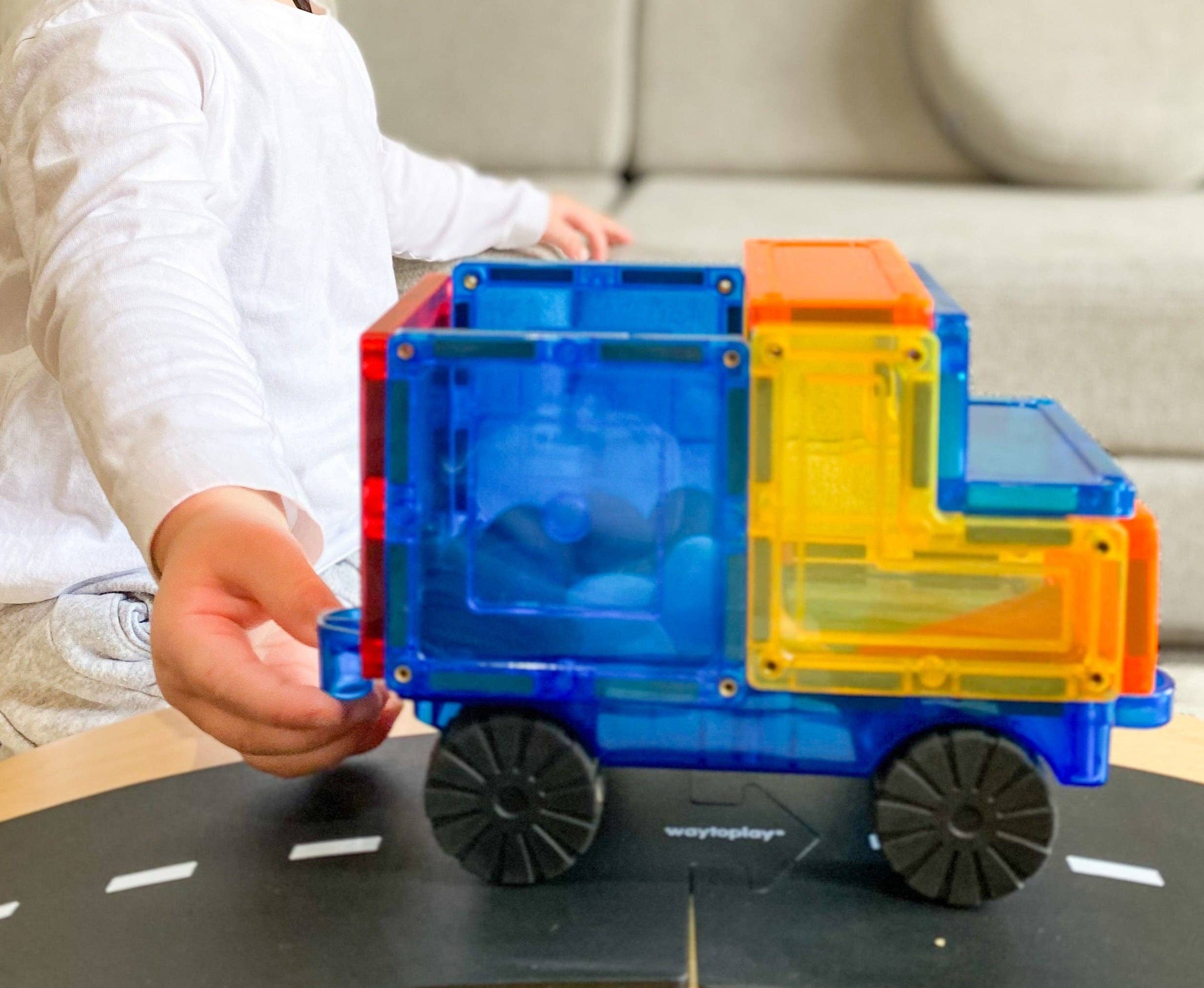 Learn & Grow | Magnetic Tiles | Car Base Pack (2 pc)