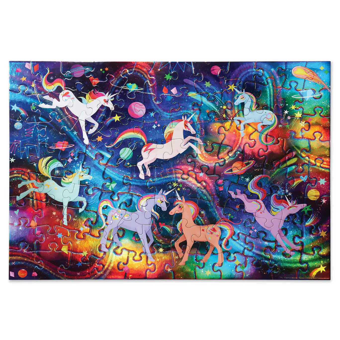 Crocodile Creek Holographic Puzzle Unicorn Galaxy 100pc