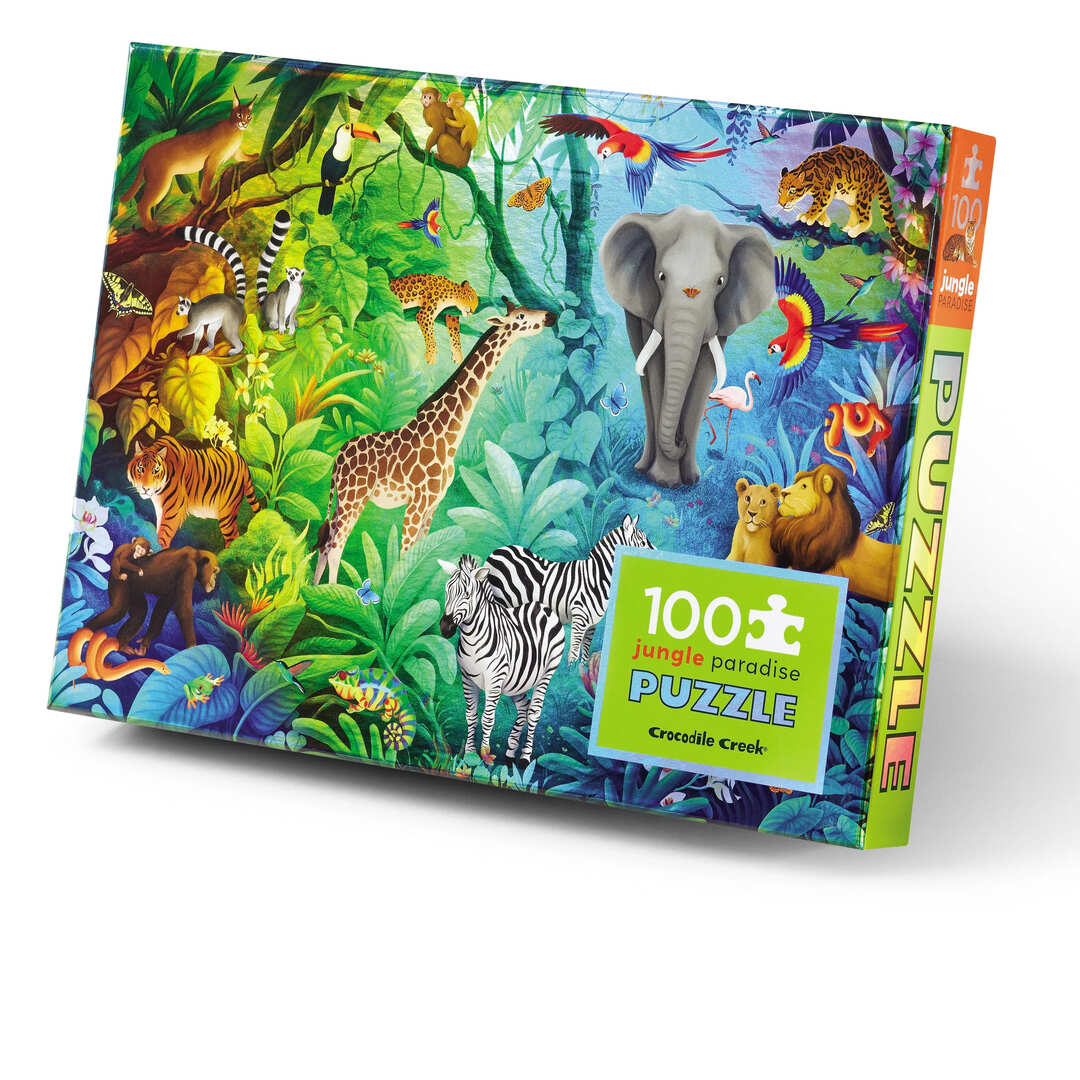 Crocodile Creek Holographic Puzzle Jungle Paradise 100pc