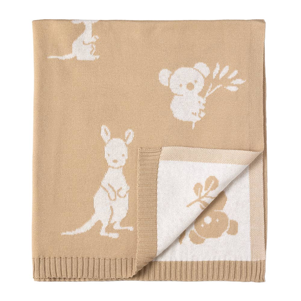Living Textiles Pram Knitted Blanket | Australiana