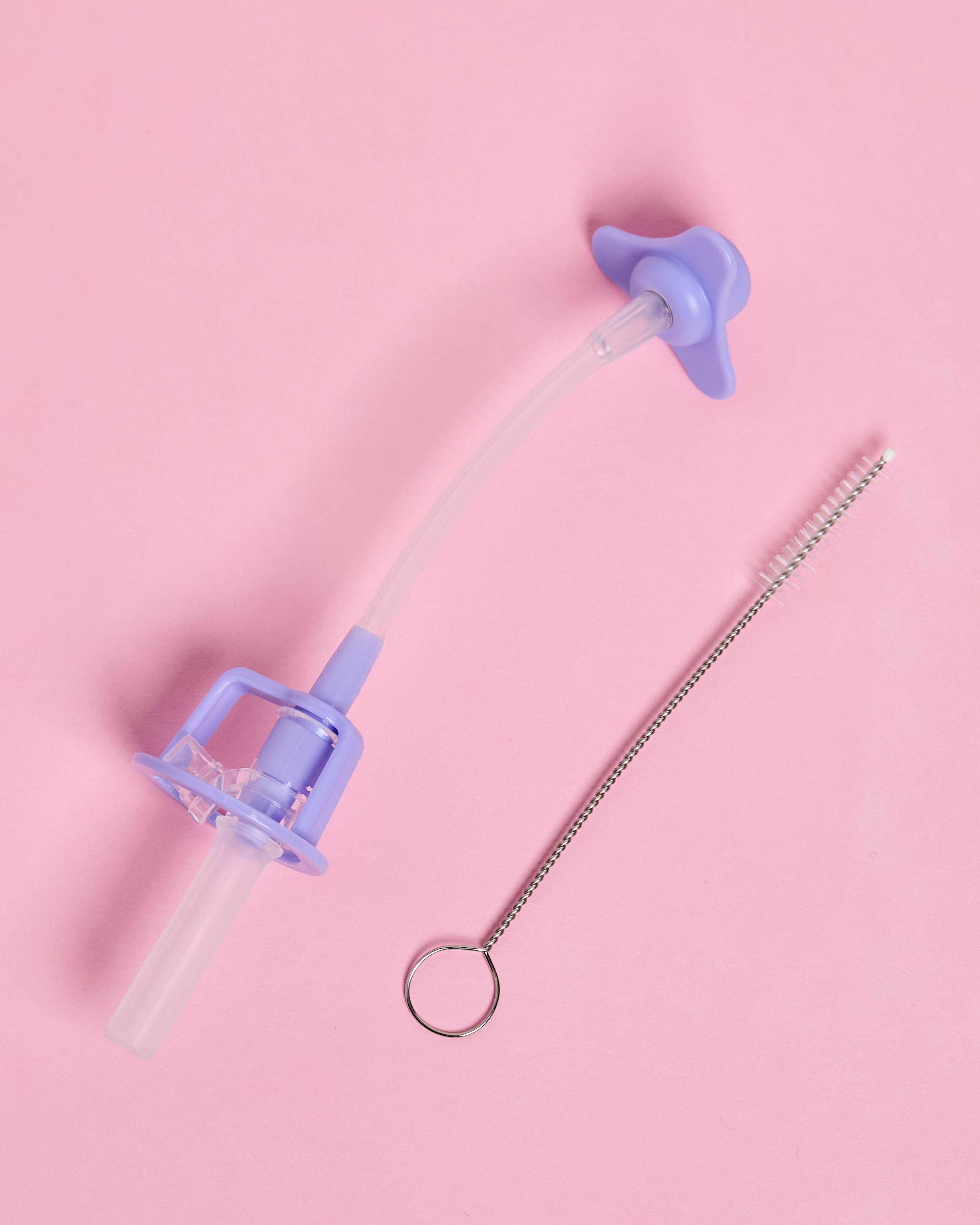 Little Stackers - Replacement Straw (Weighted): Purple/Purple