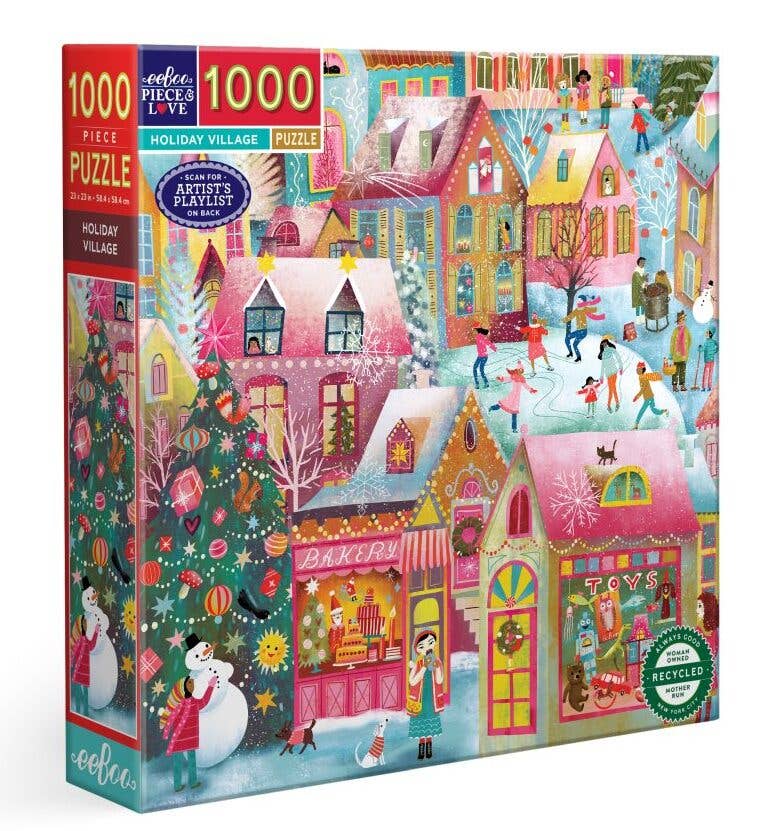 EeBoo Puzzle | Holiday Village 1000 Pc