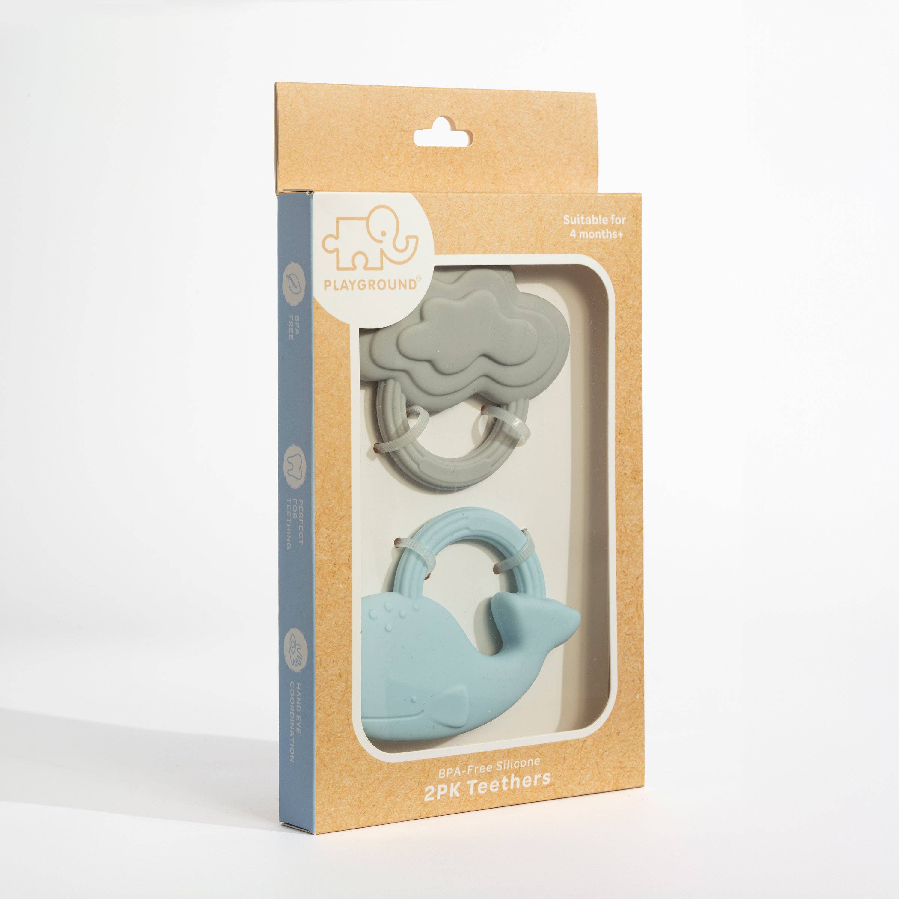 Living Textiles 2pk Silicone Teether Whale & Cloud