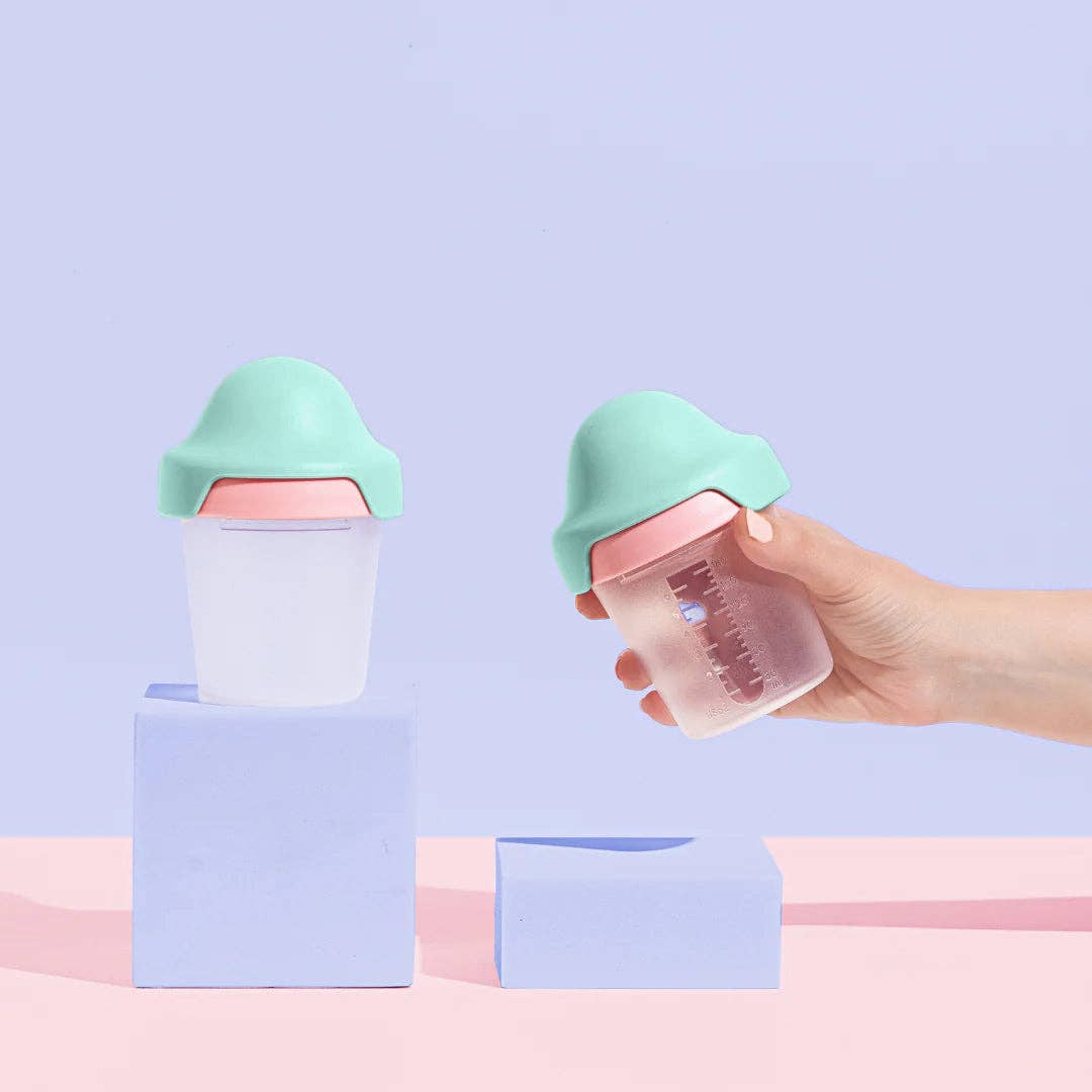 Little Stackers - 180ml Baby Bottle Two Pack: Pink Purple / Latchtastic - Slow