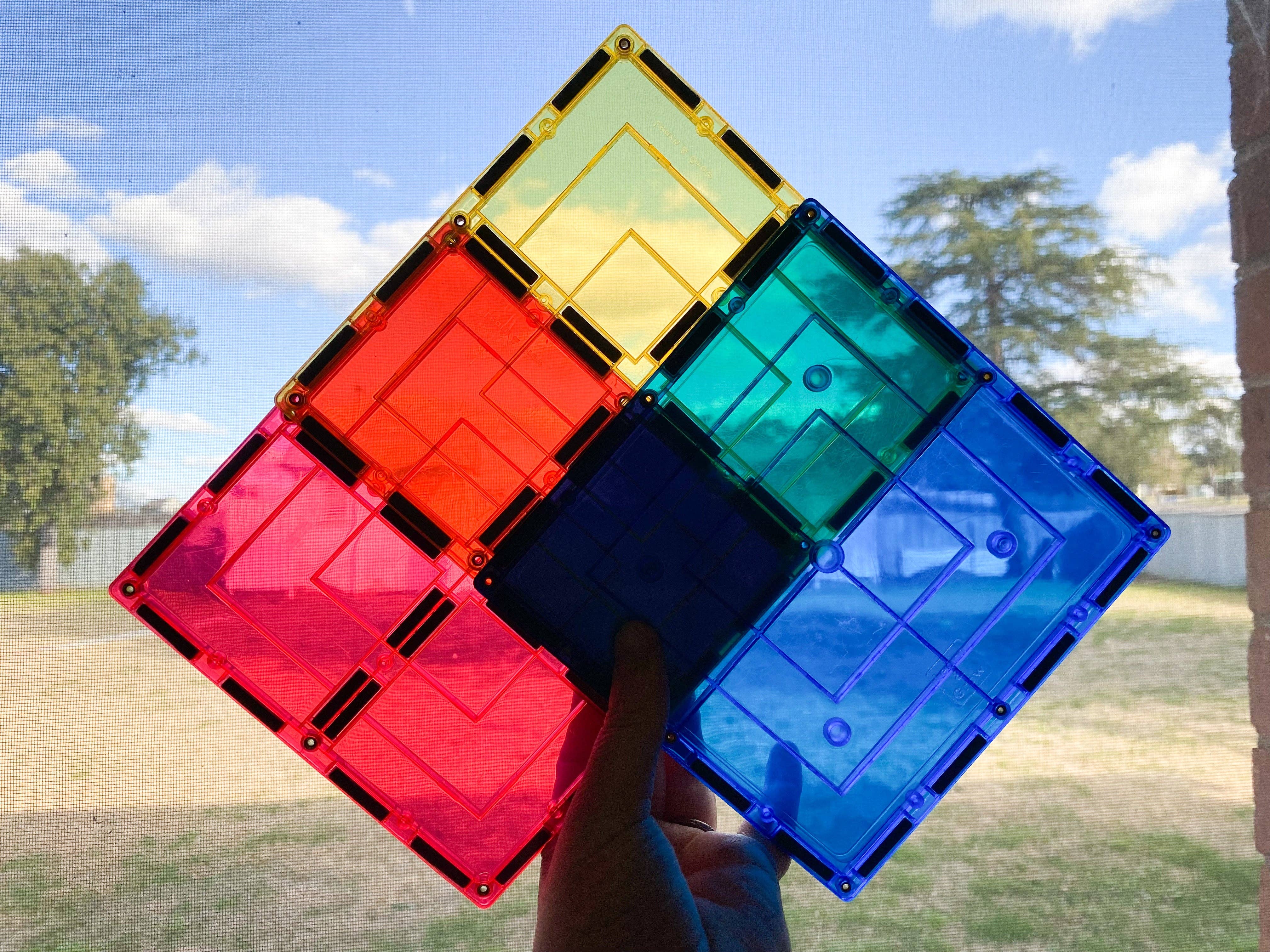 Learn & Grow | Magnetic Tiles | Large Square Pack (8 pc)