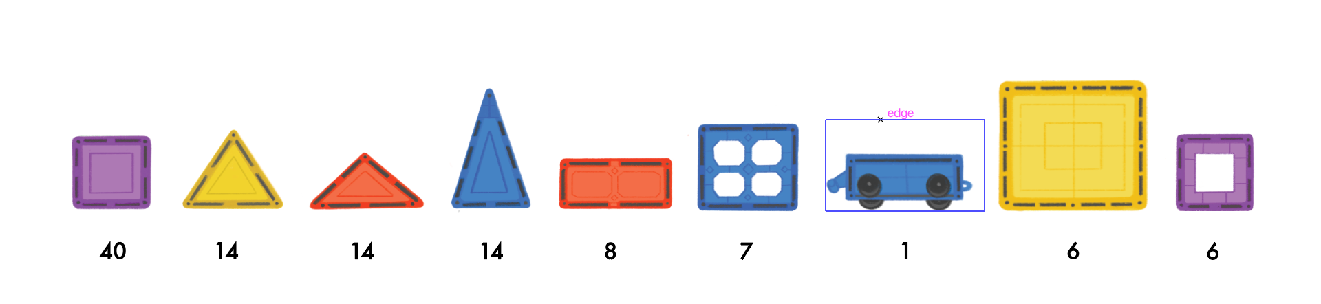 Learn & Grow Magnetic Tiles - 110 piece set - New Design