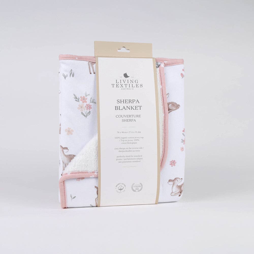 Living Textiles | Jersey Sherpa Blanket Fawn Fables