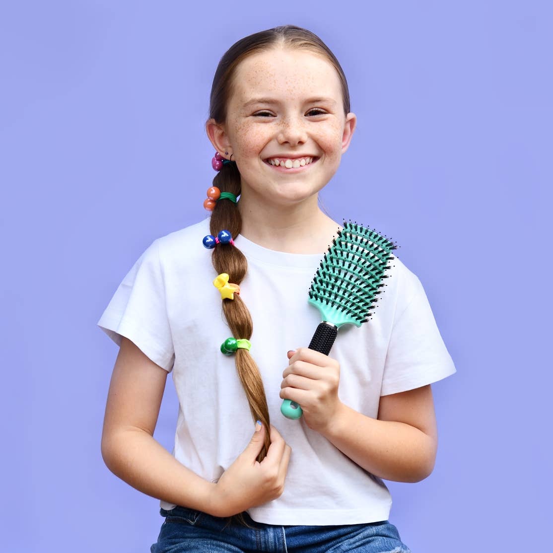 No Nasties Kids | Detangler Hair Tamer Brush Blue