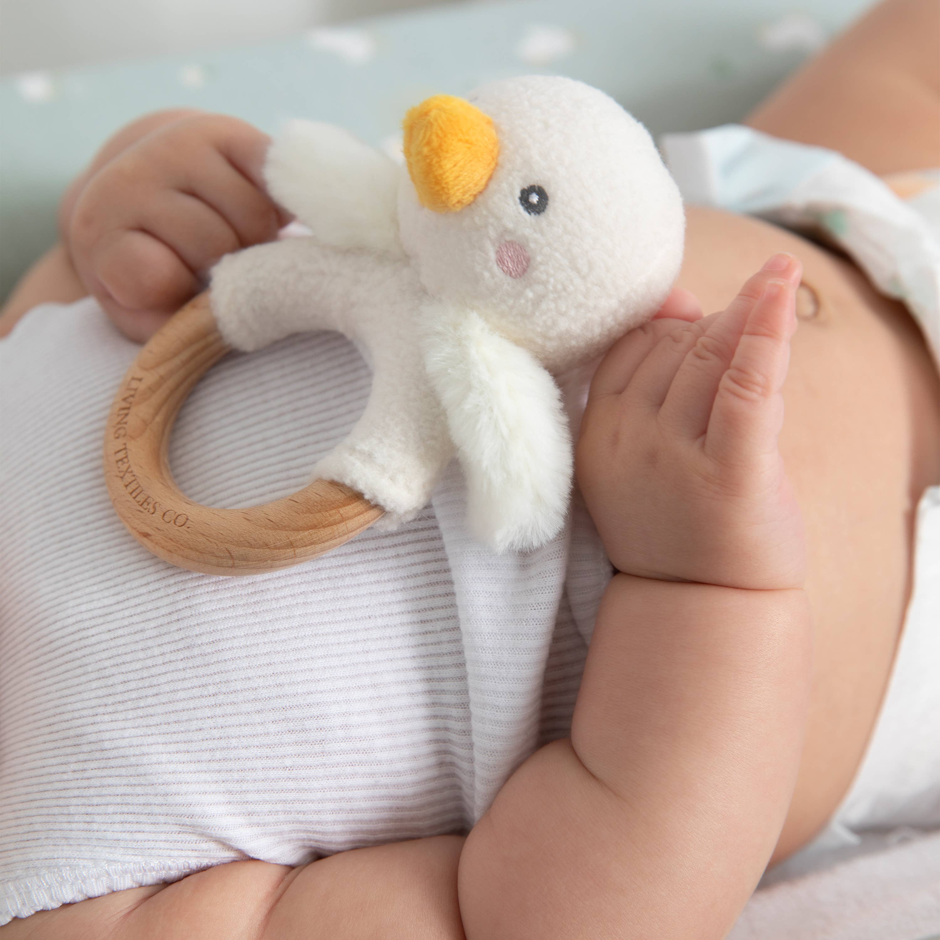 Living Textiles | Teething Ring & Dummy Chain Gift Set