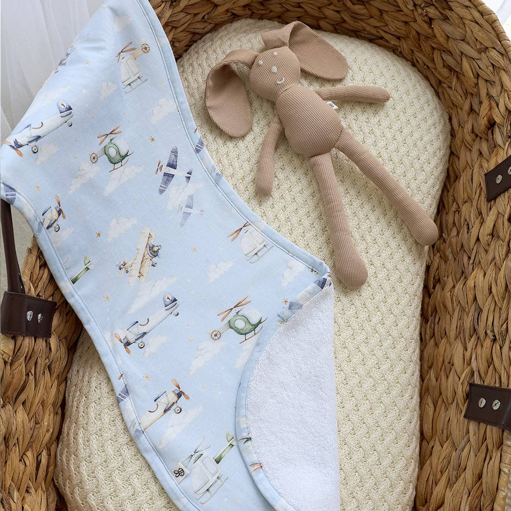 Snuggle Hunny - Taking Flight Organic Cotton Burp Cloth