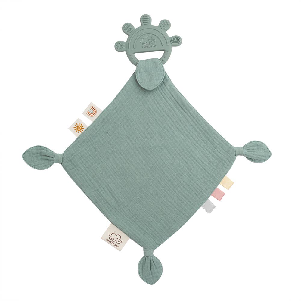 Living Textiles - Silicone Muslin Comfort Teether - Sage