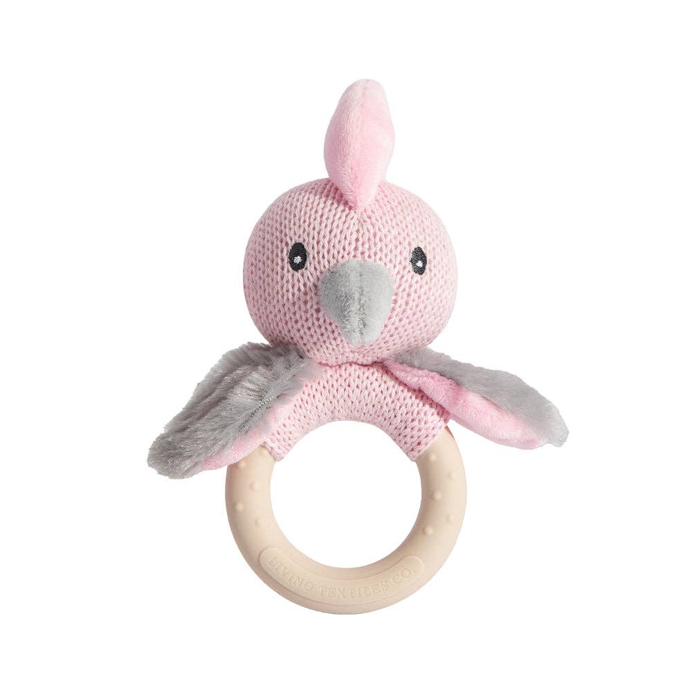 Living Textiles - Ring Rattle - Galah
