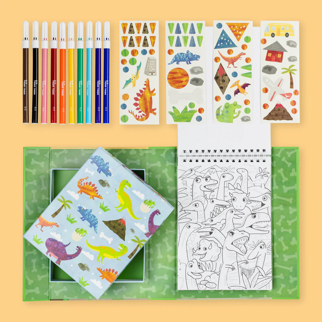 Tiger Tribe Colouring Set Dinosaur