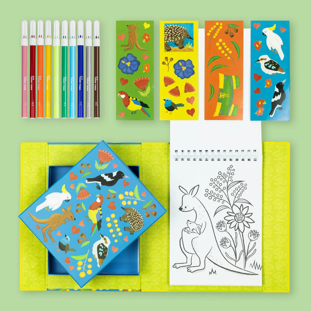 Tiger Tribe Aussie Animals Colouring Set