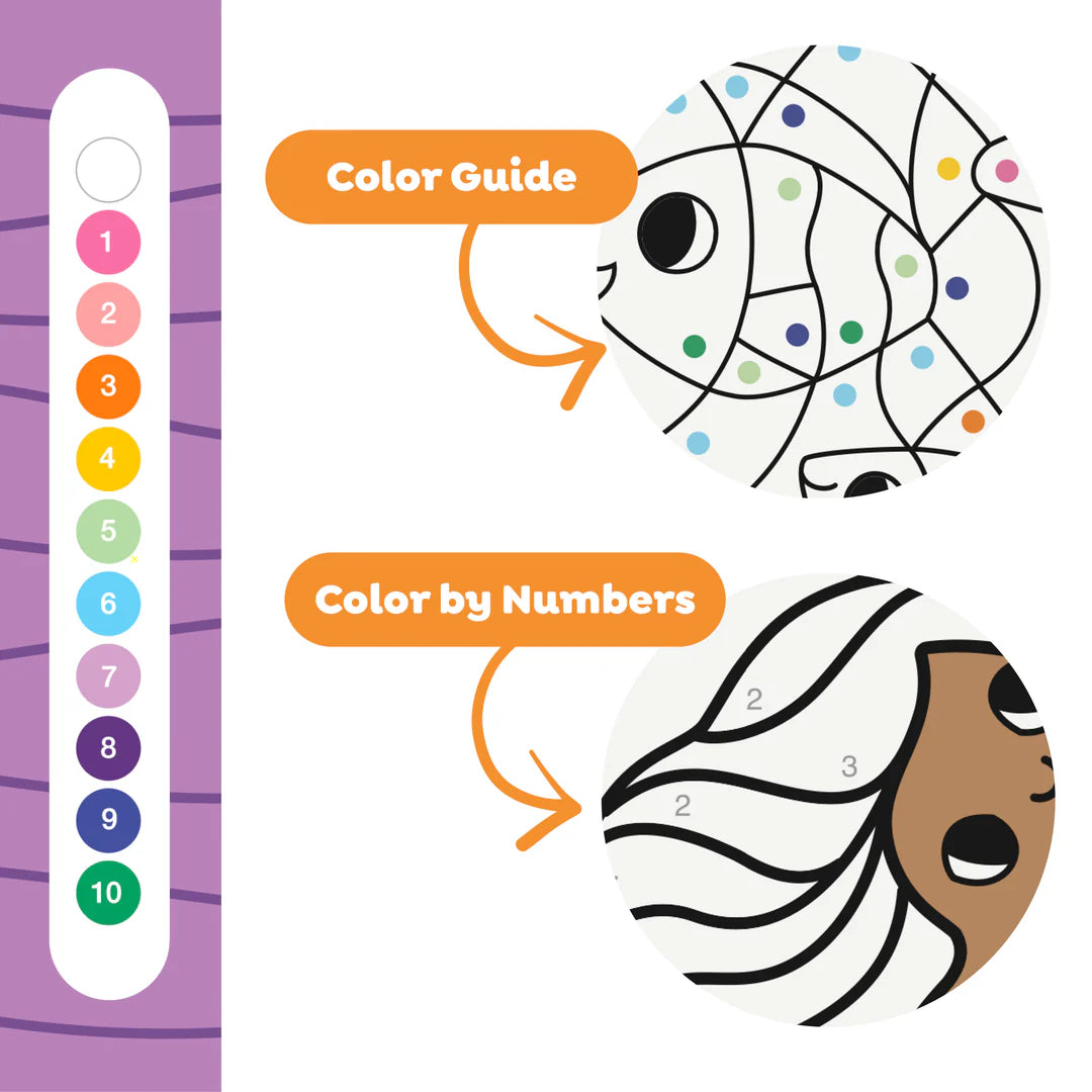 Tiger Tribe Colour By Numbers Mermaids & Friends
