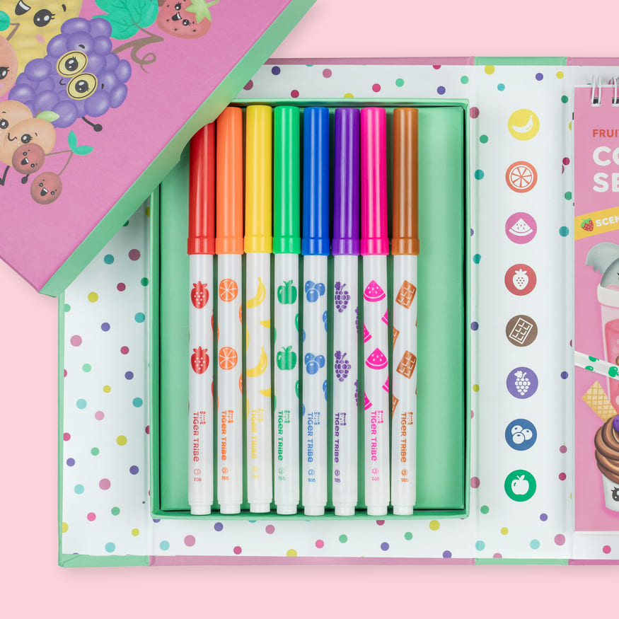 Tiger Tribe Scented Colouring Set Fruity Cutie