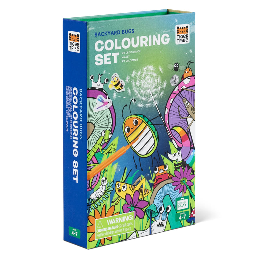 Tiger Tribe Colouring Set Backyard Bugs