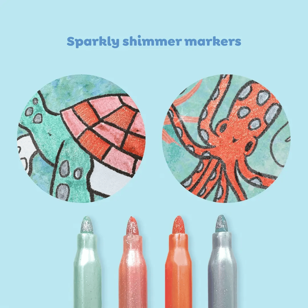 Tiger Tribe Shimmer Colouring Set | Sea Life