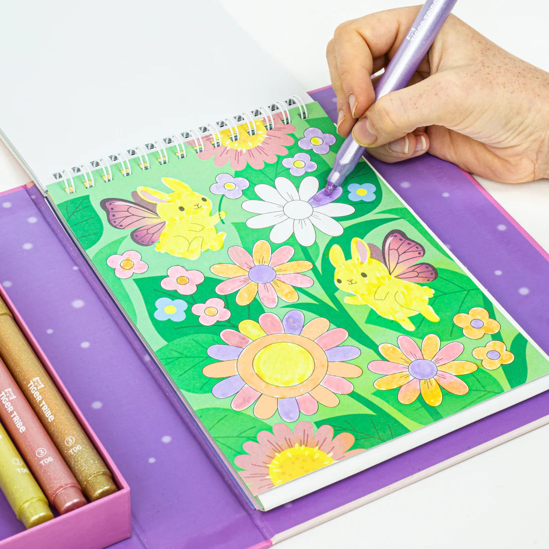 Tiger Tribe Shimmer Colouring Set | Little Fairy Land
