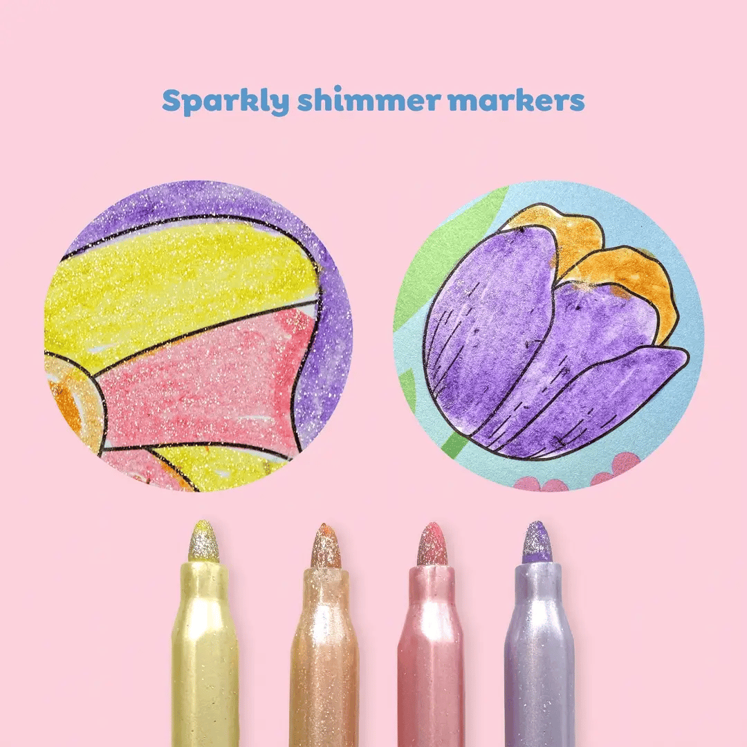 Tiger Tribe Shimmer Colouring Set | Little Fairy Land