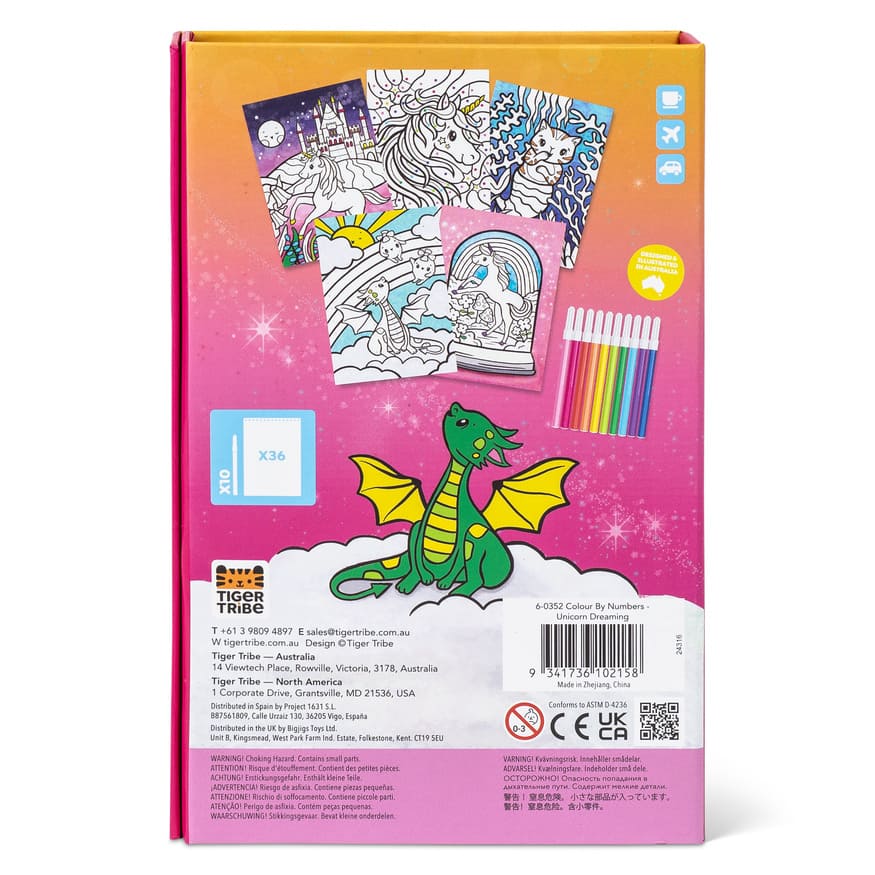 Tiger Tribe Colour by Numbers | Unicorn Dreaming
