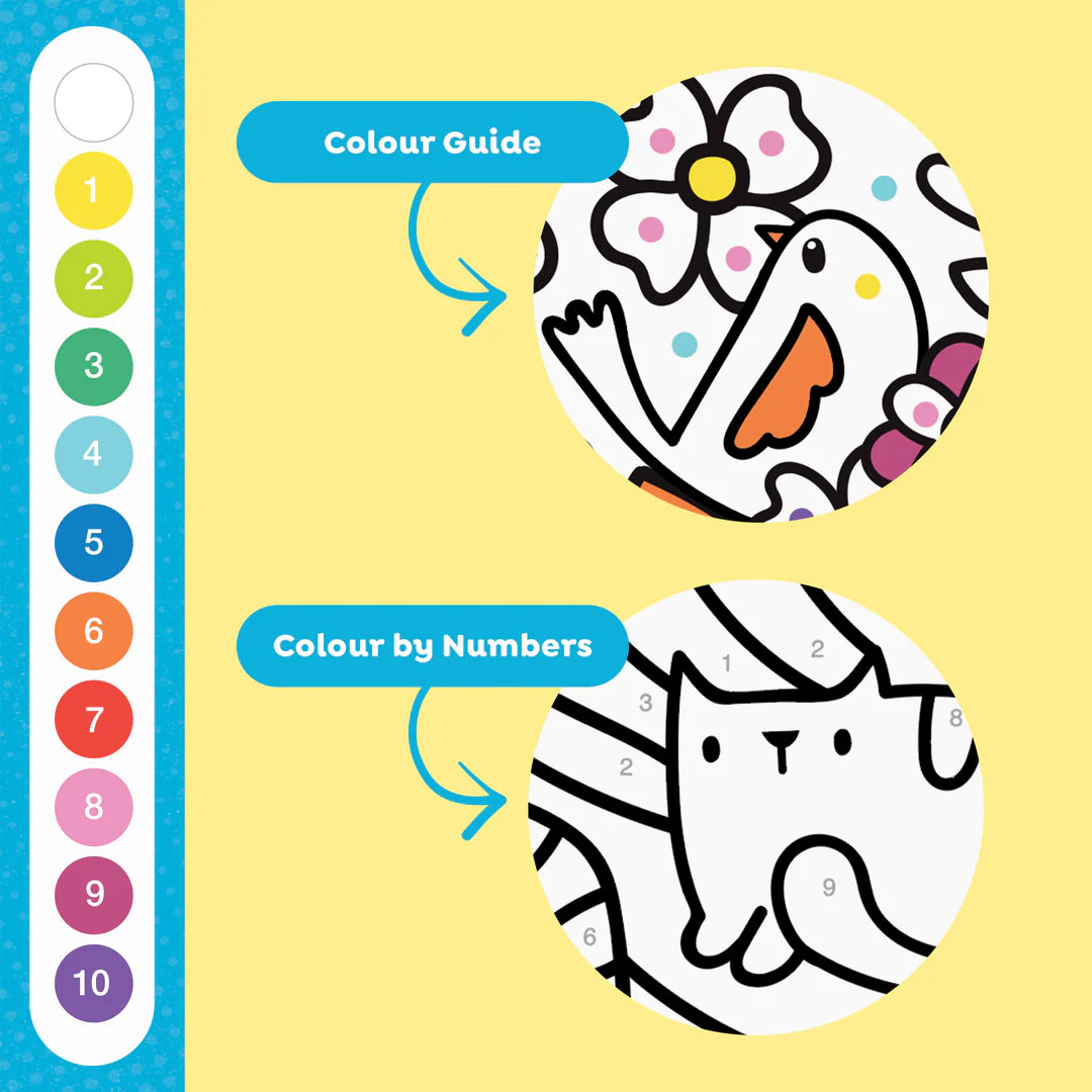 Tiger Tribe Colour by Numbers Rainbow Garden