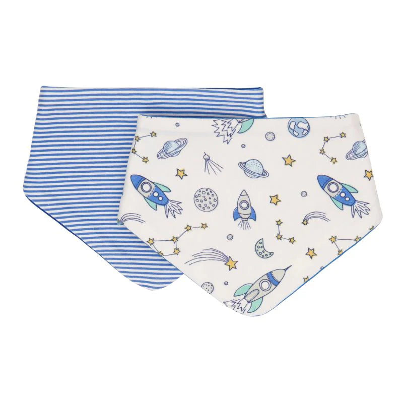 All4Ella | Bandana Bibs 2pk | Blast Off