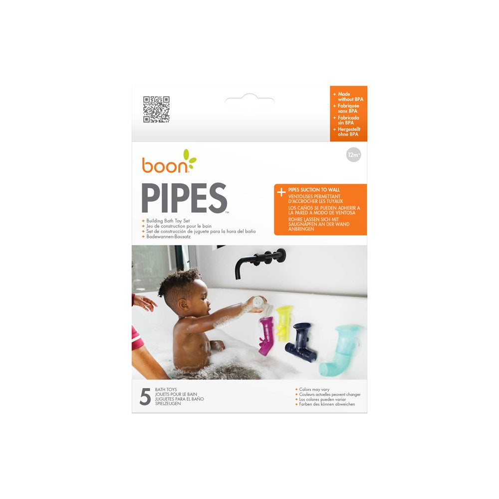 Boon PIPES Building Bath Toys Navy/Yellow